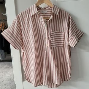 NWT Madewell striped popover